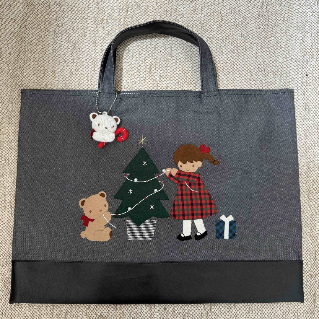 familiar - ファミリア クリスマスデザイン トートバッグ familiar - ファミリア クリスマスデザイン トートバッグ