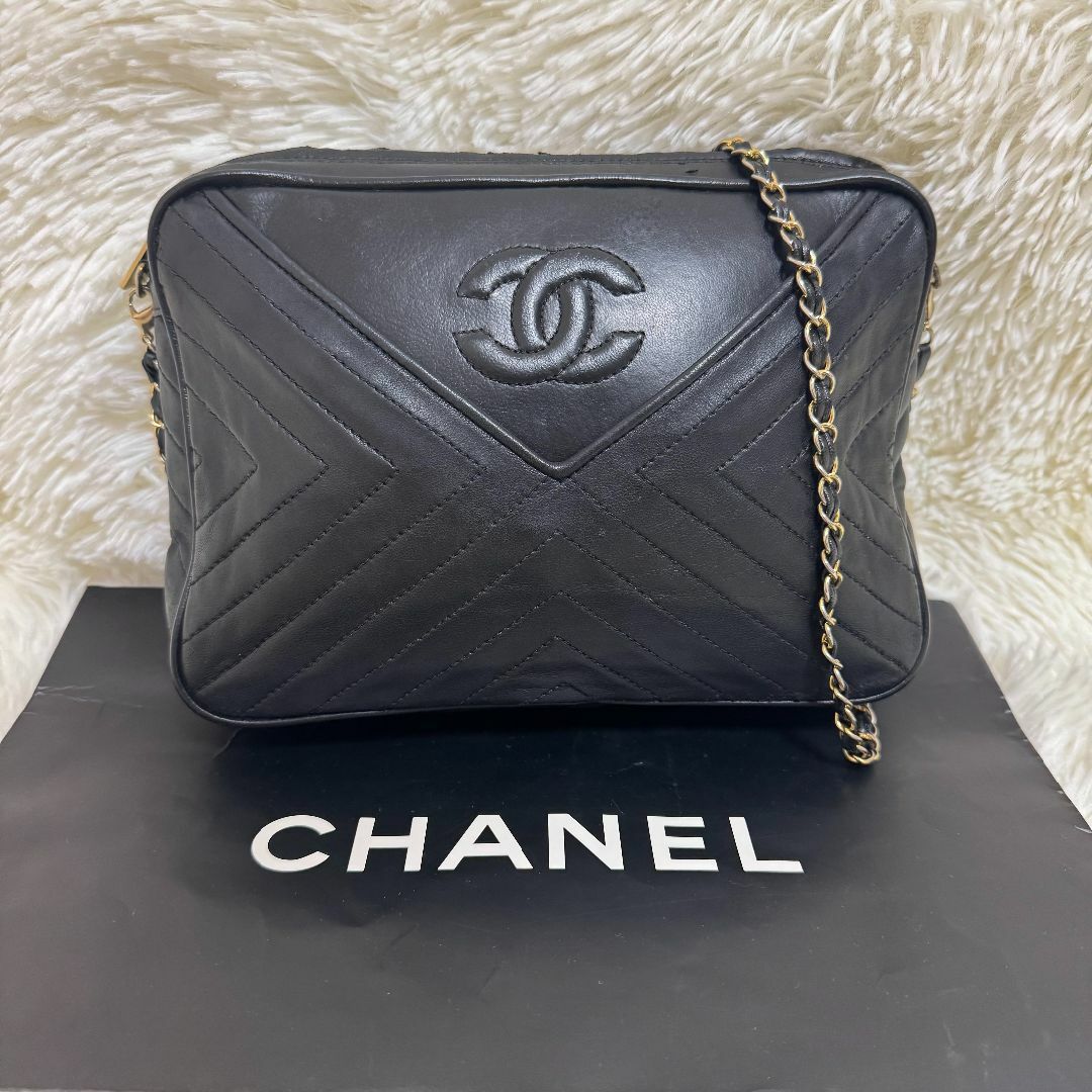 CHANEL - CHANELシャネル マトラッセ ココマーク ショルダーバッグ チェーン