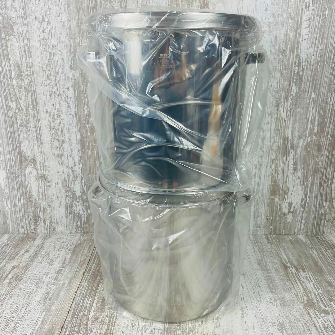 新品】TRUSCO 日東 ステンレスタンク 貯蔵用フタ付 20L【2台セット】 新品】TRUSCO 日東 ステンレスタンク 貯蔵用フタ付 20L【2台セット】