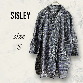 Sisley - シスレー SISLEY シャツ チュニック ブラウス レディース 総柄 コットン