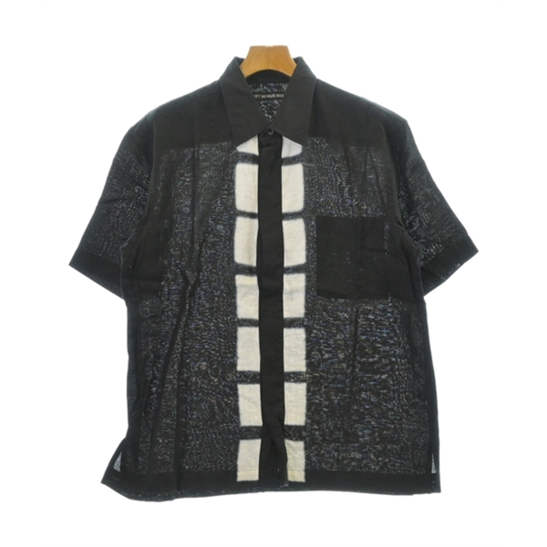 ISSEY MIYAKE MEN カジュアルシャツ 3(L位) 黒x白 【古着】 ISSEY MIYAKE MEN カジュアルシャツ 3(L位) 黒x白 【古着】