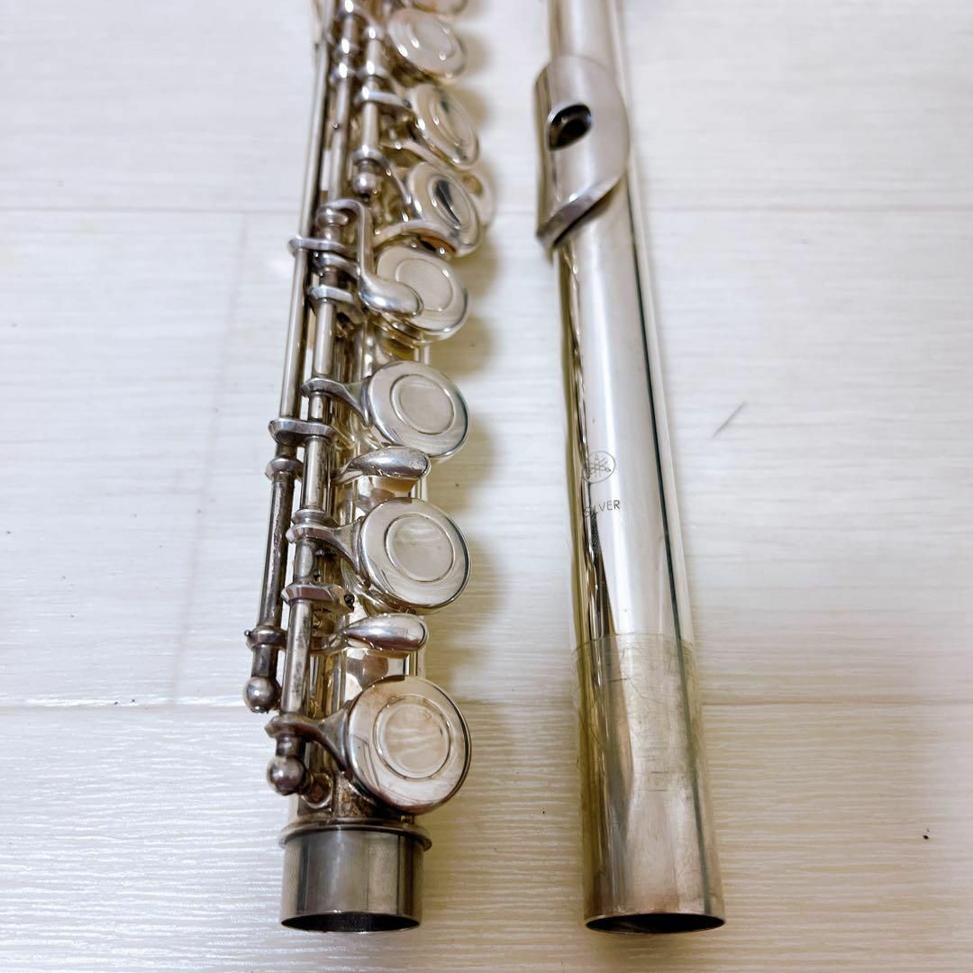 ヤマハ フルート 頭部菅銀製 Eメカ 管楽器 吹奏楽 管内清掃済み ヤマハ フルート 頭部菅銀製 Eメカ 管楽器 吹奏楽 管内清掃済み