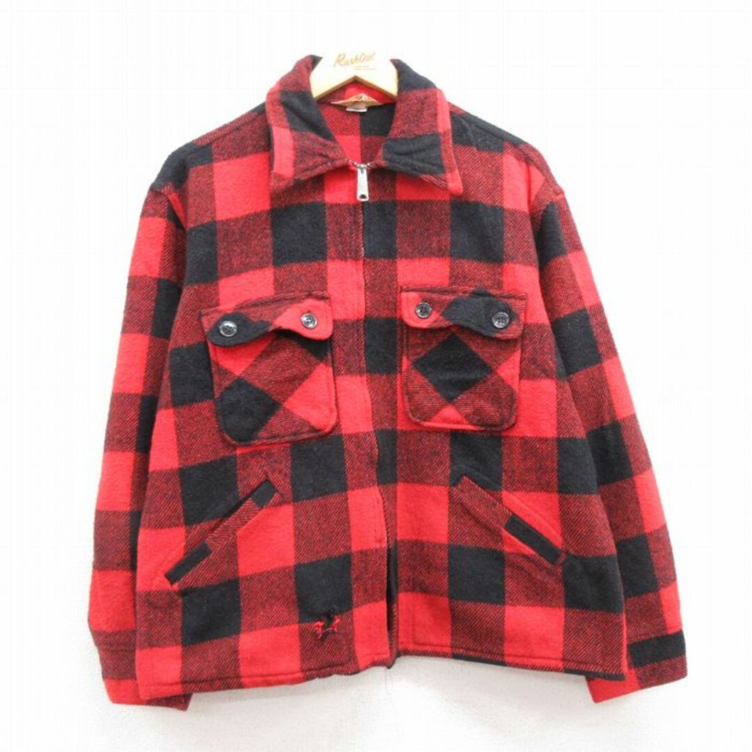 XL☆古着 長袖 ビンテージ ウール ジャケット メンズ 60年代 60s XL☆古着 長袖 ビンテージ ウール ジャケット メンズ 60年代 60s