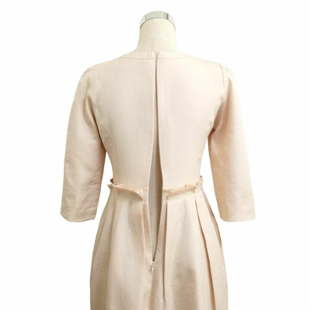 美品 フォクシーブティック シルク ボックスプリーツ 七分袖 膝 美品 フォクシーブティック シルク ボックスプリーツ 七分袖 膝