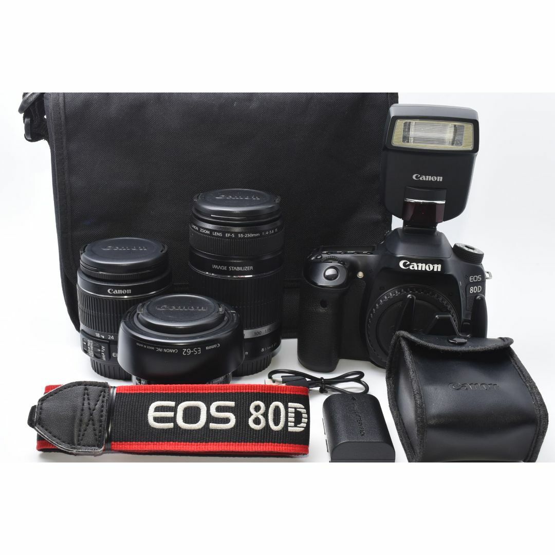 Canon - ★美品★ Canon EOS 80D トリプルレンズセット