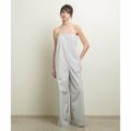 【LT.GRAY】【M(38)】<ATTISESSION>アシンメトリーストラップ オールインワン