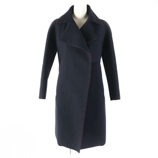 セリーヌ(CELINE)の未使用品☆CELINE セリーヌ 2 8G24/3056 ウール100％ フィービーファイロ ダブルフェイルオープンフレアデザイン コート ダークネイビー 36 フランス製 正規品 レディース(その他)