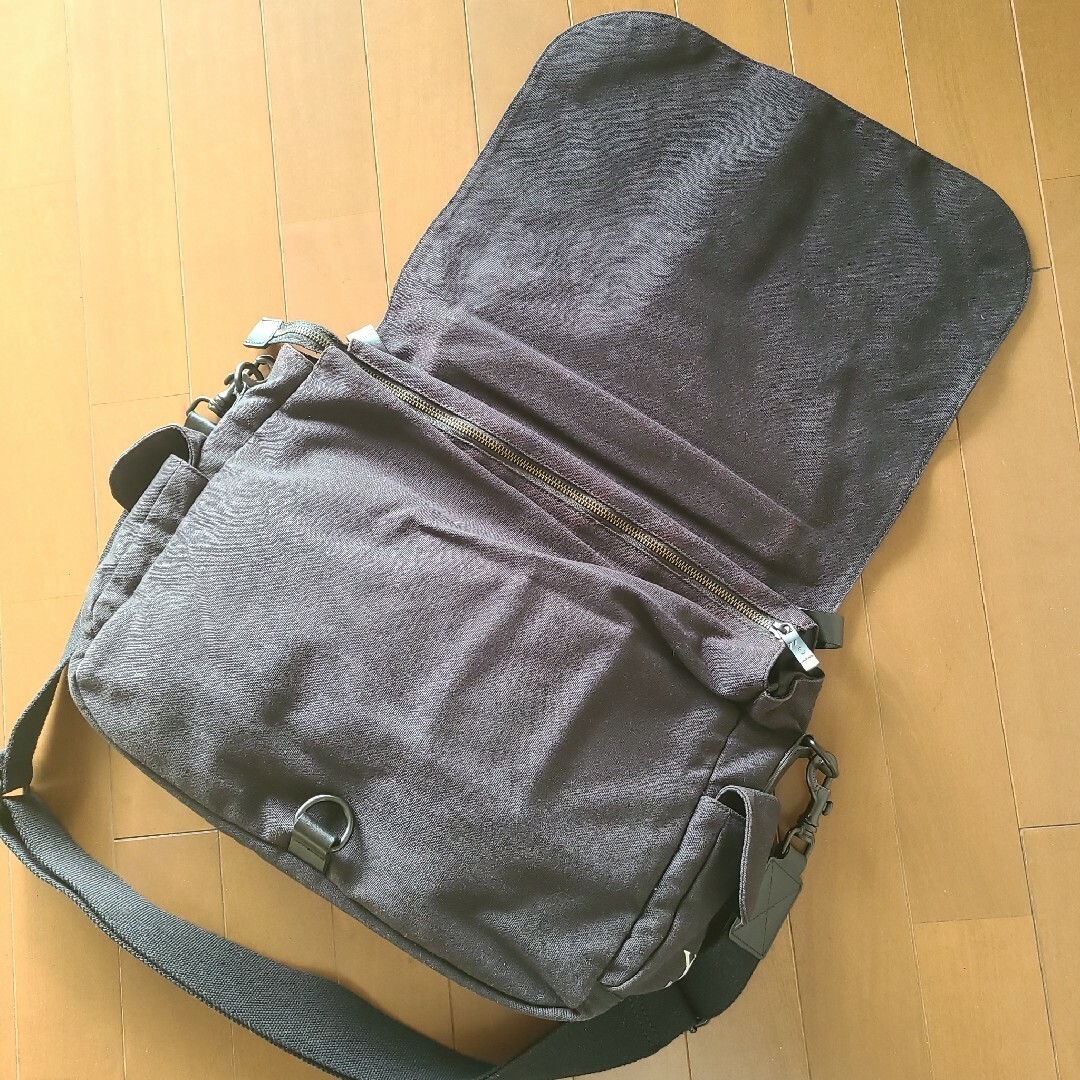 Y's - Y's mandarina ショルダーバッグ キャンバス ダークグレー Y's - Y's mandarina ショルダーバッグ キャンバス ダークグレー