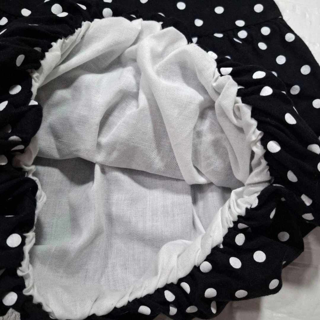 西松屋(ニシマツヤ)の【西松屋】キッズ ノースリーブ ワンピース 90cm ドット柄 バルーンスカート キッズ/ベビー/マタニティのキッズ服女の子用(90cm~)(ワンピース)の商品写真