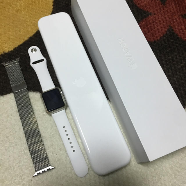 Apple(アップル)のApple Watch 38mm シルバー アルミニウム series1 スマホ/家電/カメラのスマホアクセサリー(その他)の商品写真