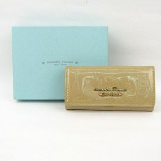 サマンサタバサ(Samantha Thavasa)のサマンサタバサ プチチョイス キーケース コスメ柄 三つ折り 5連 ブランド 小物 レディース ベージュ Samantha Thavasa(キーホルダー)