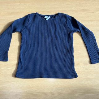 グローバルワーク(GLOBAL WORK)のGLOBAL WORK キッズS ネイビー リブカットソー(Tシャツ/カットソー)