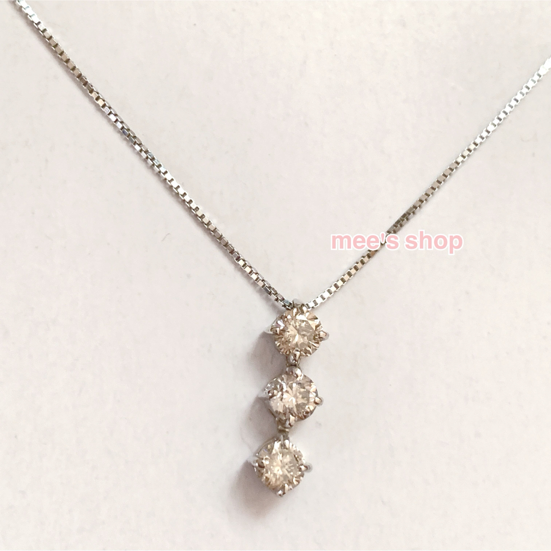 JEWELRY TSUTSUMI - ジュエリーツツミ K14 WG ダイヤモンド ネックレス 0.5ct 三連 3連の通販 by mee's  shop｜ジュエリーツツミならラクマ