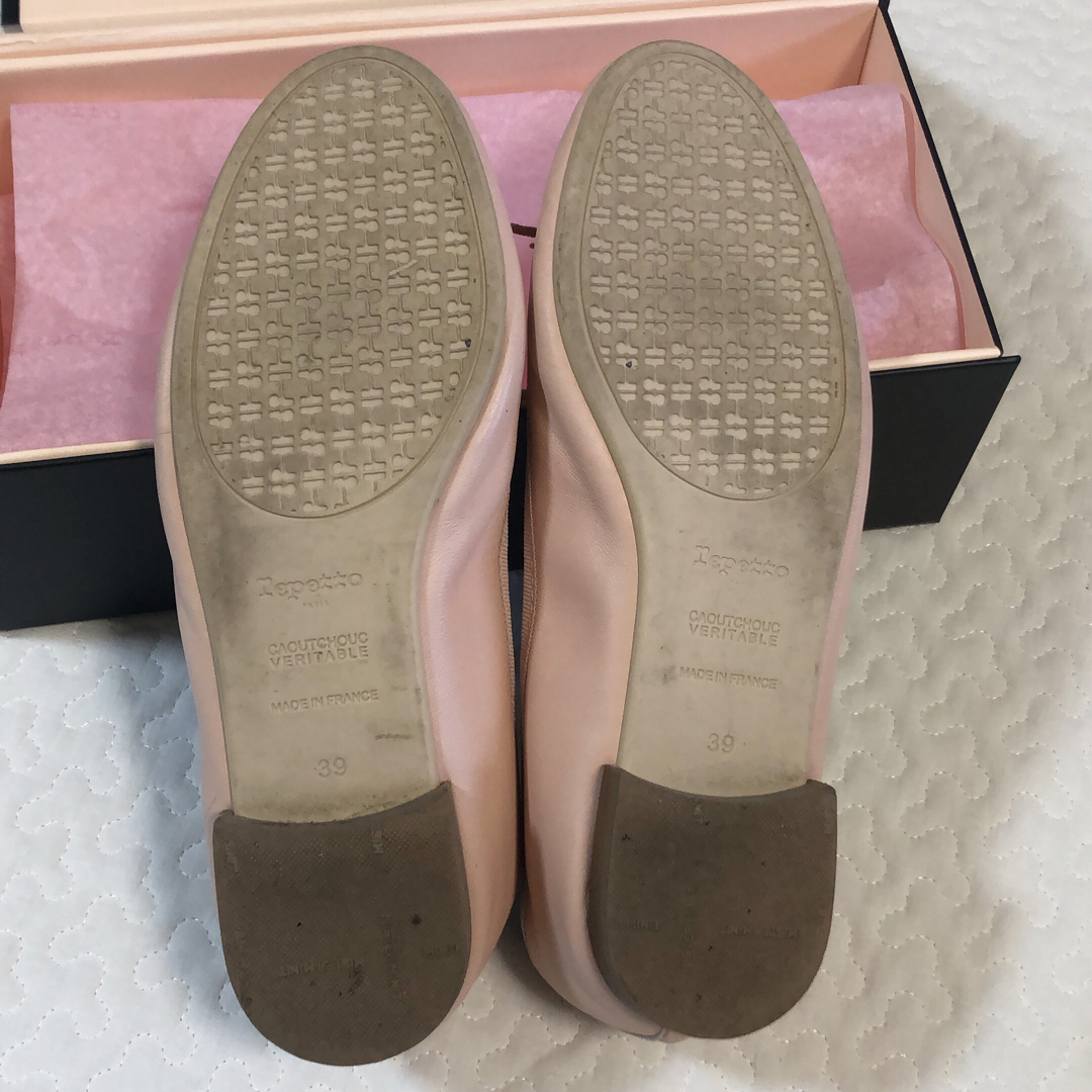 Repetto amande バレエシューズ ピンクベージュ フラット 39 Repetto amande バレエシューズ ピンクベージュ フラット 39