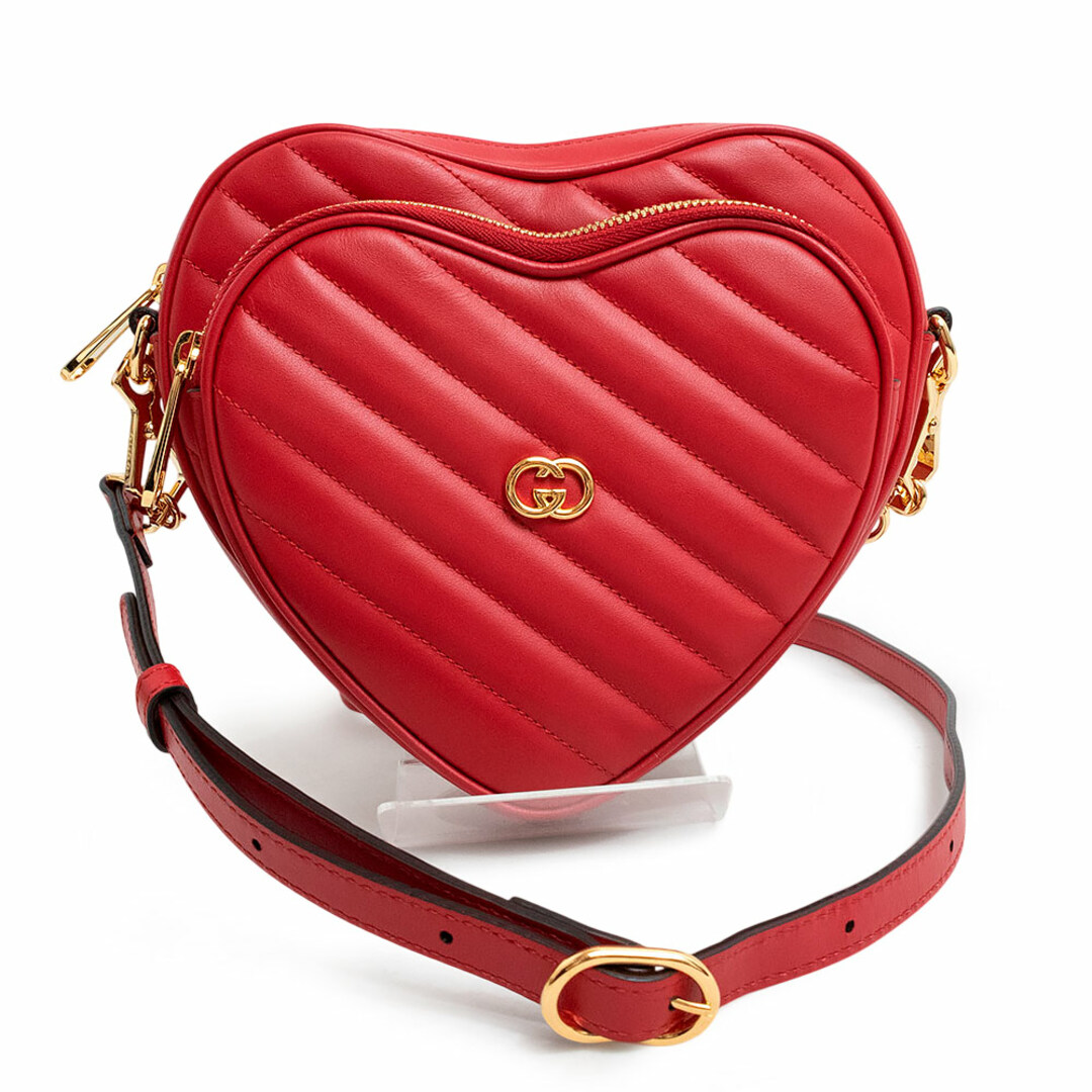 GUCCI - グッチ インターロッキングG ハート ショルダーバッグ GUCCI - グッチ インターロッキングG ハート ショルダーバッグ