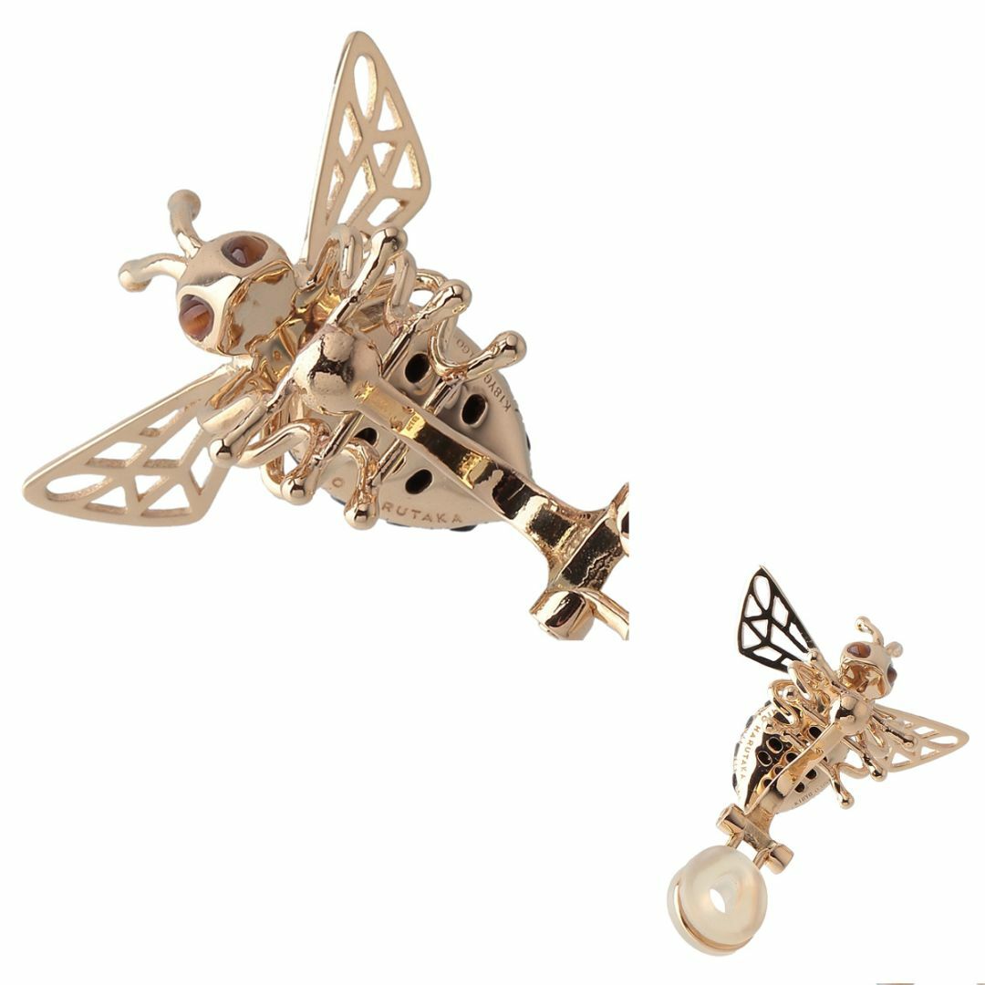ミオハルタカ 蜂 ダイヤ イヤリング 0.160ct K18YG ミツバチ ミオハルタカ 蜂 ダイヤ イヤリング 0.160ct K18YG ミツバチ
