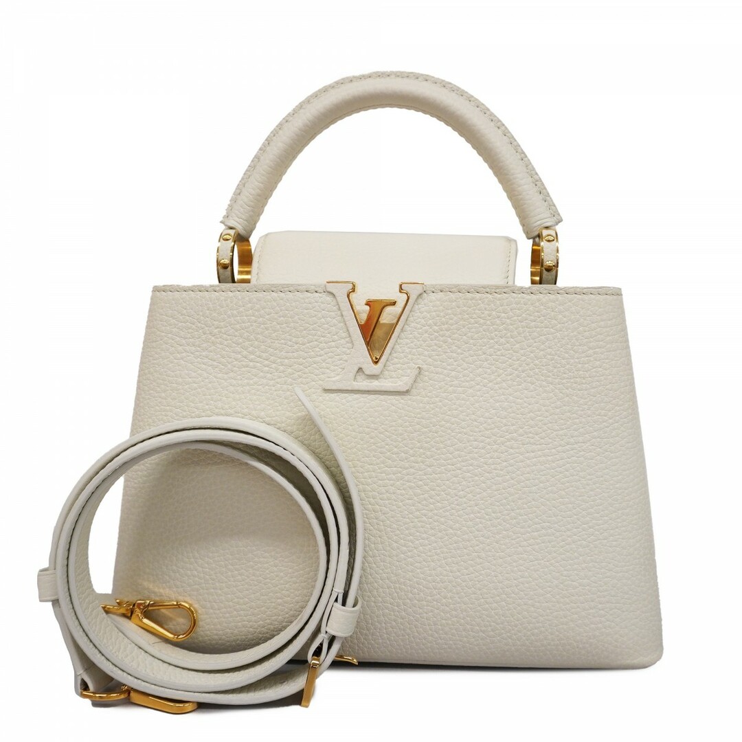 LOUIS VUITTON - ★SALE【4tc2426】ルイヴィトン ハンドバッグ トリヨン カプシーヌBB M55832 スノー【中古】レディース