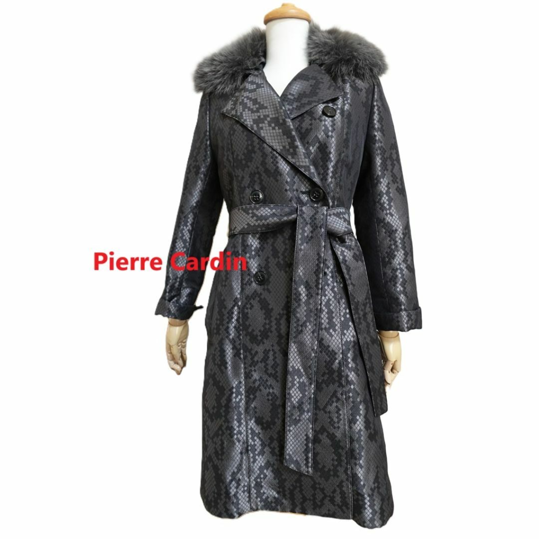 pierre cardin - 新品☆２２万　ピエールカルダン　トレンチコート　パイソン×ブルーフォックス M