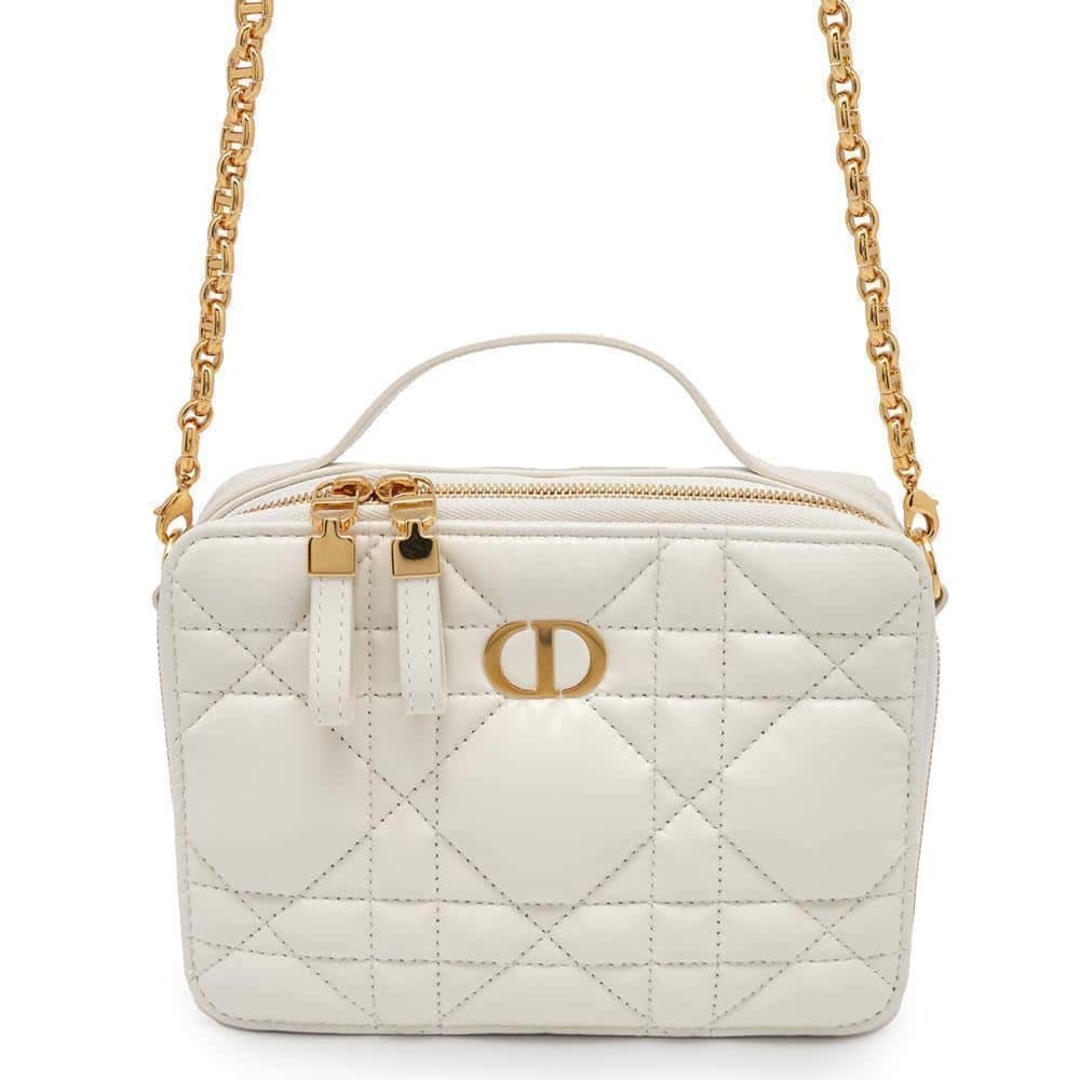 Dior - クリスチャン・ディオール ハンドバッグ Caro カロ ボックス カーフスキン S5140UNGX_M900 ショルダー 白 セール品