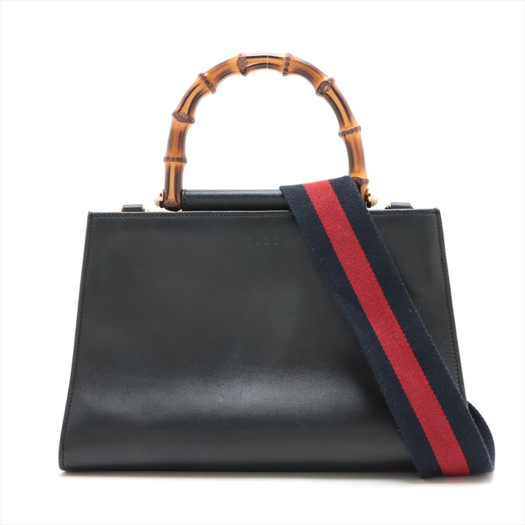 GUCCI - グッチ ニムフェア レザー  ブラック レディース ハンドバッグ