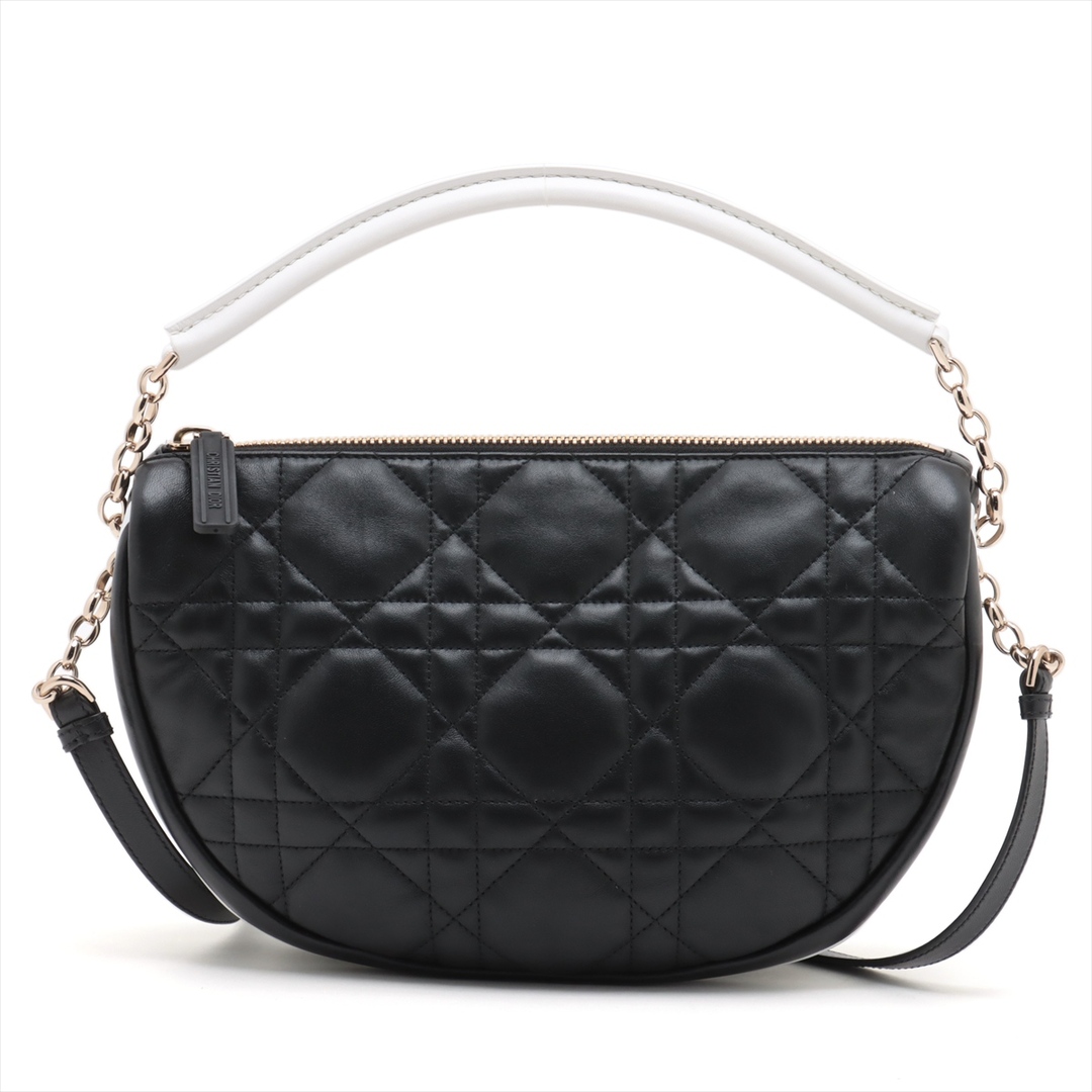 Christian Dior - クリスチャンディオール ホーボー レザー  ブラック×ホワイト レディース