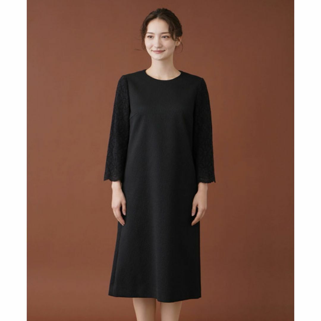 84,700円新品【レリアン】袖レース切替 ワンピース 黒 13 84,700円新品【レリアン】袖レース切替 ワンピース 黒 13