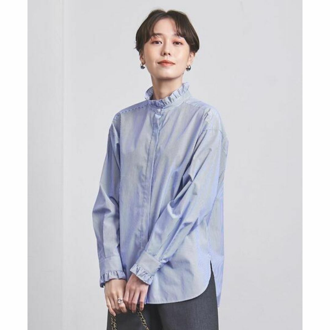 UNITED ARROWS - 【定価17,600円】UA C スタンドカラー フリル UNITED ARROWS - 【定価17,600円】UA C スタンドカラー フリル