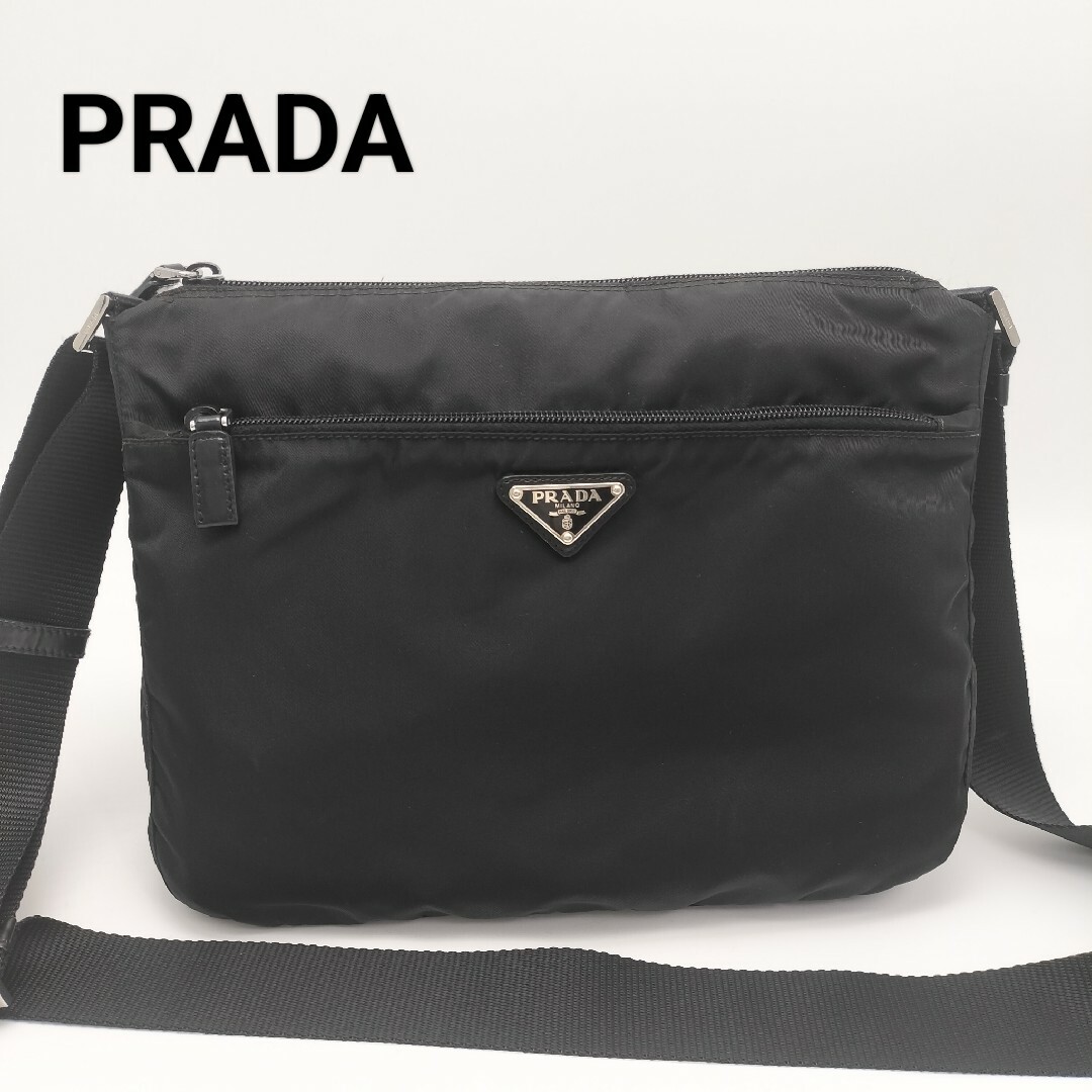 PRADA - 極美品✨プラダ ショルダーバッグ ナイロン レザー PRADA - 極美品✨プラダ ショルダーバッグ ナイロン レザー
