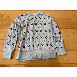 120センチ長袖Tシャツ　厚手　冬用　飛行機柄(Tシャツ/カットソー)