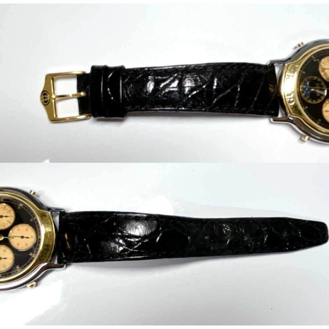 GUCCI - レア グッチ 8300 ムーンフェイズ ブラック ダイヤル GUCCI - レア グッチ 8300 ムーンフェイズ ブラック ダイヤル