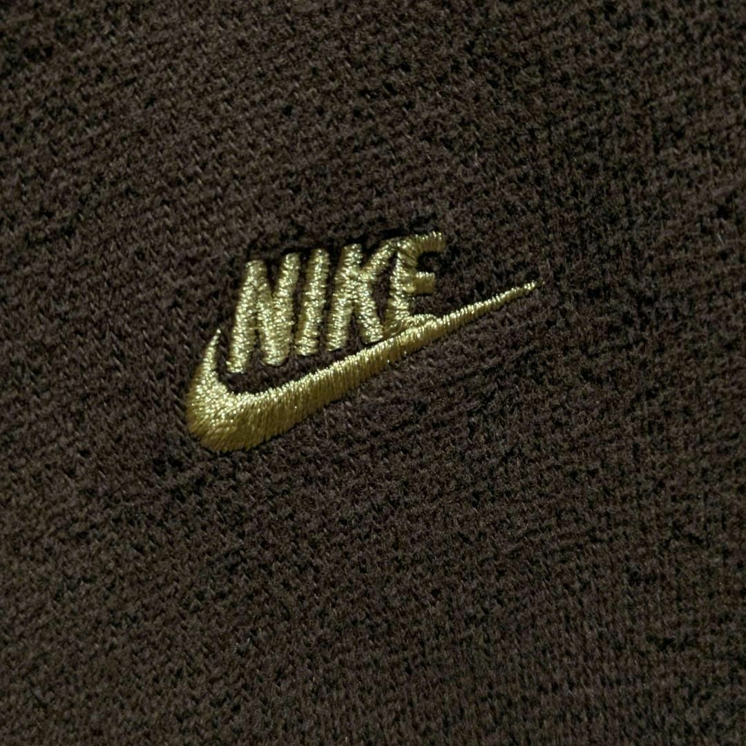 90s VINTAGE OLD NIKE ラガーシャツ 刺繍 ボーダー ブラウン 90s VINTAGE OLD NIKE ラガーシャツ 刺繍 ボーダー ブラウン