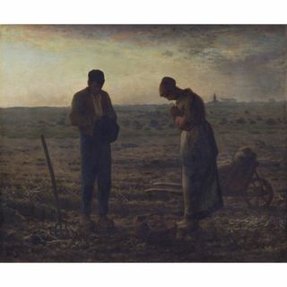 新品　ミレー「晩鐘」の高級印刷画　A４サイズ　額なし(絵画/タペストリー)