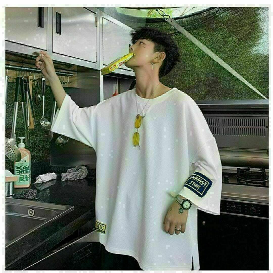 2XL 白 メンズ ビッグ オーバーサイズ Tシャツ 冬服 韓国 2XL 白 メンズ ビッグ オーバーサイズ Tシャツ 冬服 韓国