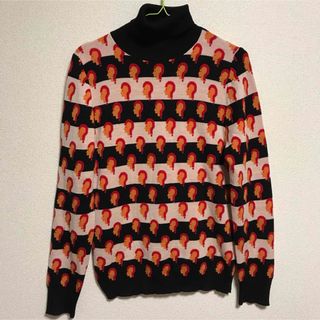 RAF SIMONS - RAF SIMONSラフシモンズ 総柄 タートルニットの RAF SIMONS - RAF SIMONSラフシモンズ 総柄 タートルニットの
