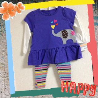 カーターズ(carter's)のカーターズ ぞうさんワンピ&スパッツ🐘(その他)