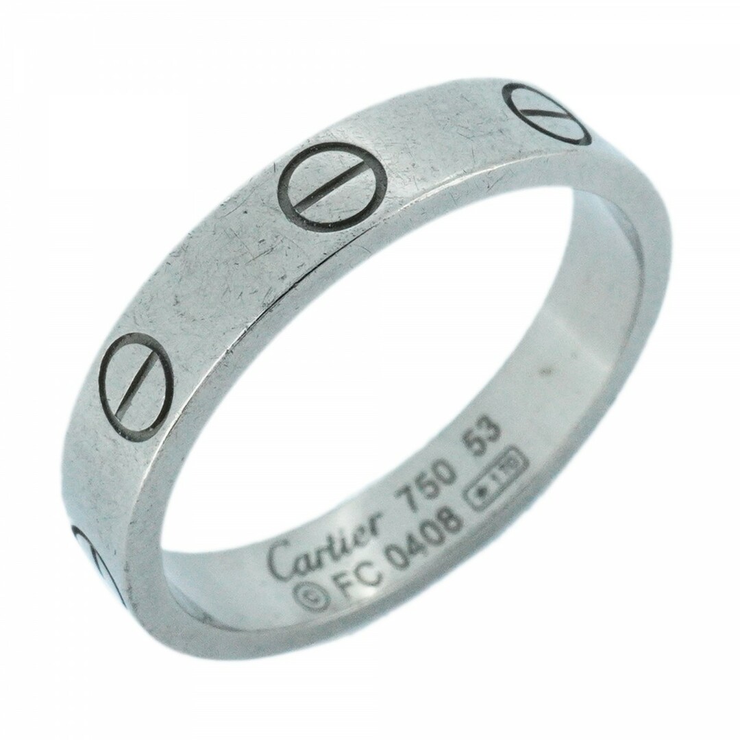 Cartier - 【4jtb302】カルティエ リング ラブ K18WG ホワイトゴールド ＃53【中古】レディース