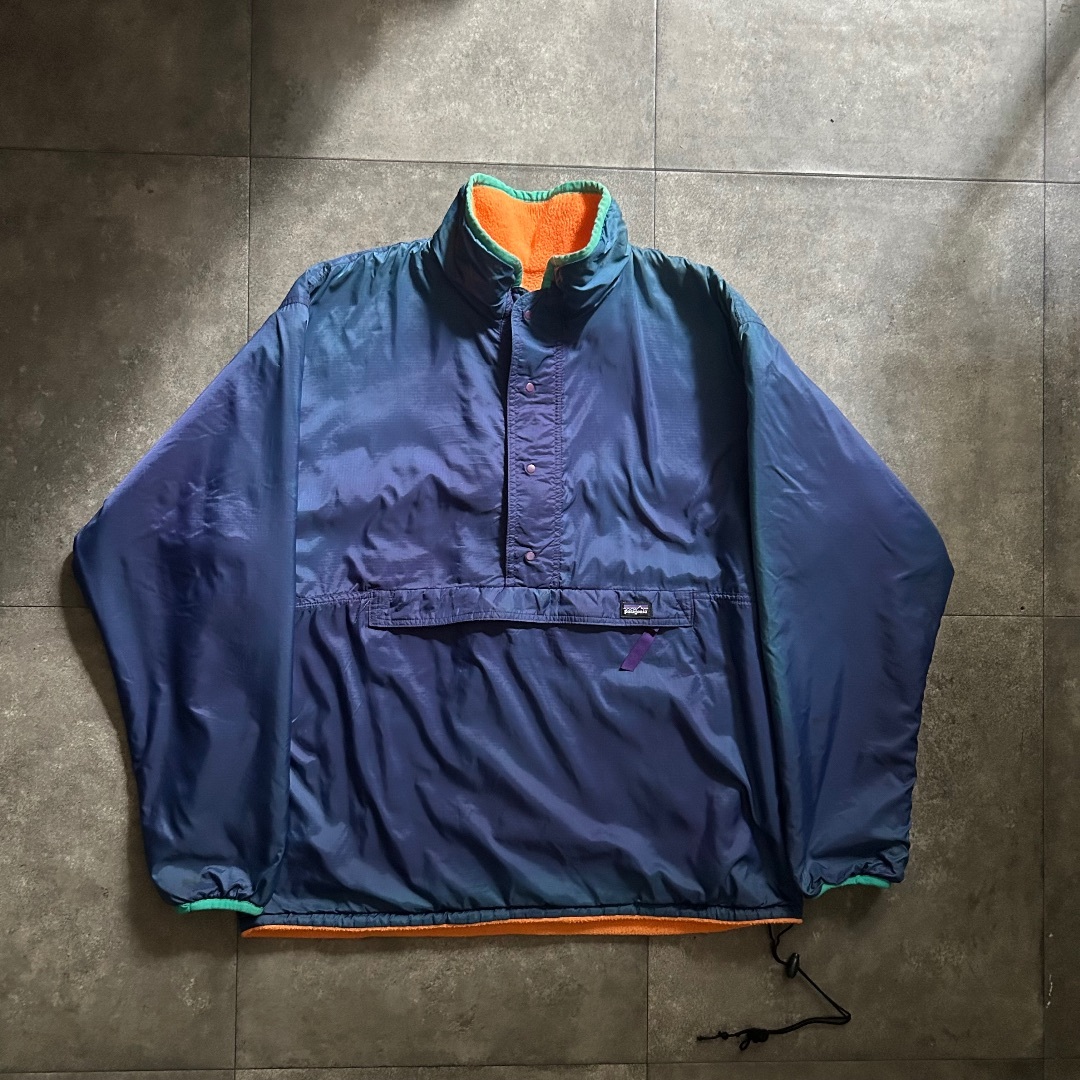patagonia - 90s パタゴニア グリセードジャケット ネイビー×オレンジ M相当