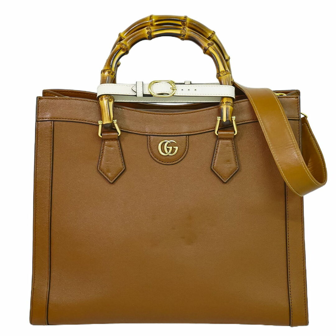 GUCCI - 本物 グッチ GUCCI ダイアナ ミディアム バンブー 2WAY GUCCI - 本物 グッチ GUCCI ダイアナ ミディアム バンブー 2WAY
