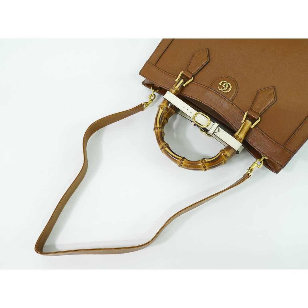 GUCCI - 本物 グッチ GUCCI ダイアナ ミディアム バンブー 2WAY GUCCI - 本物 グッチ GUCCI ダイアナ ミディアム バンブー 2WAY