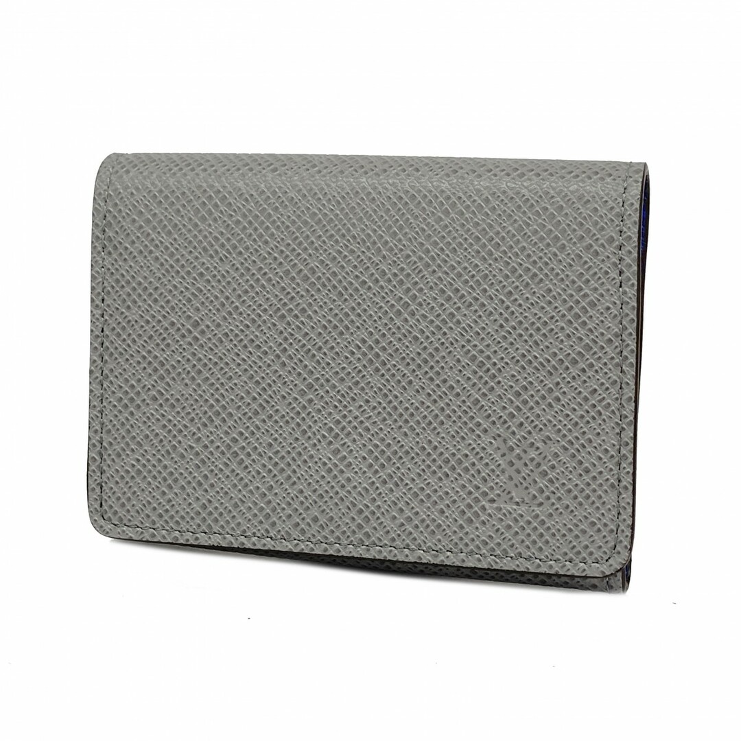 LOUIS VUITTON - 【4tc1971】ルイヴィトン 名刺入れ タイガ アンヴェロップカルトドゥヴィジット M11583 ブルー グリロッシュグレー【中古】メンズ