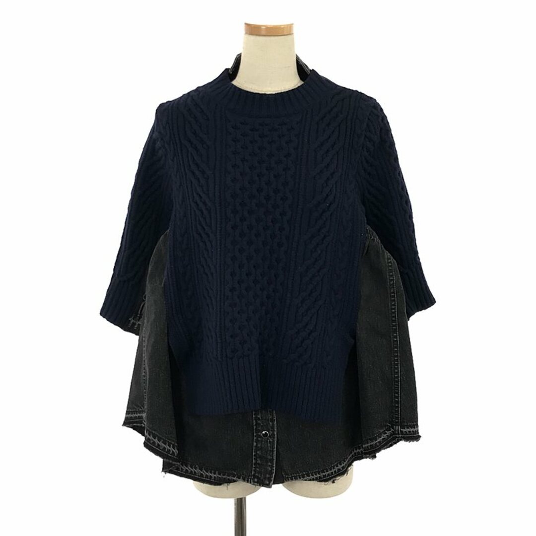 sacai / サカイ | Denim Knit Combo デニムドッキングプル sacai / サカイ | Denim Knit Combo デニムドッキングプル