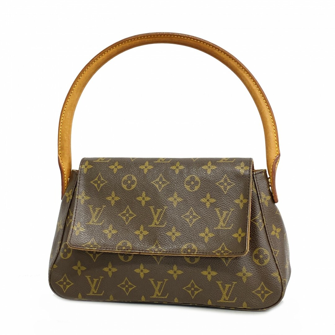 LOUIS VUITTON - 【4tc2460】ルイヴィトン ショルダーバッグ モノグラム ミニルーピング M51147 ブラウン【中古】レディース