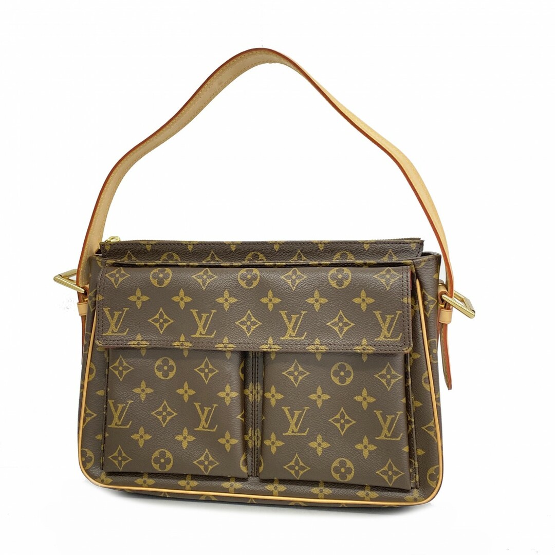 LOUIS VUITTON - 【4tc2821】ルイヴィトン ショルダーバッグ モノグラム ヴィバシテGM M51163  ブラウン【中古】レディース