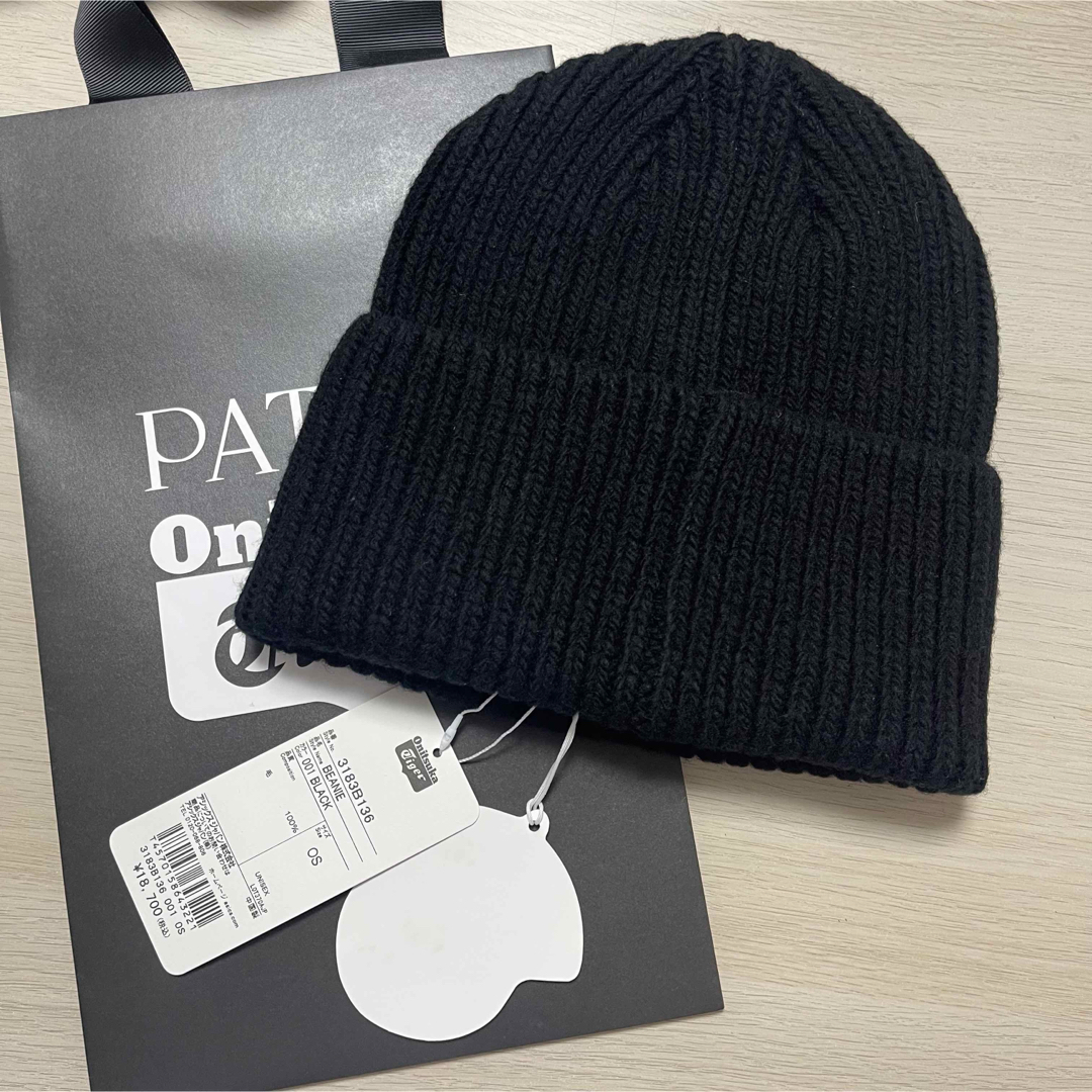 PATOU オニツカタイガー BEANIE black 明るくっ パトゥ ビーニー 黒 PATOU オニツカタイガー BEANIE black 明るくっ パトゥ ビーニー 黒