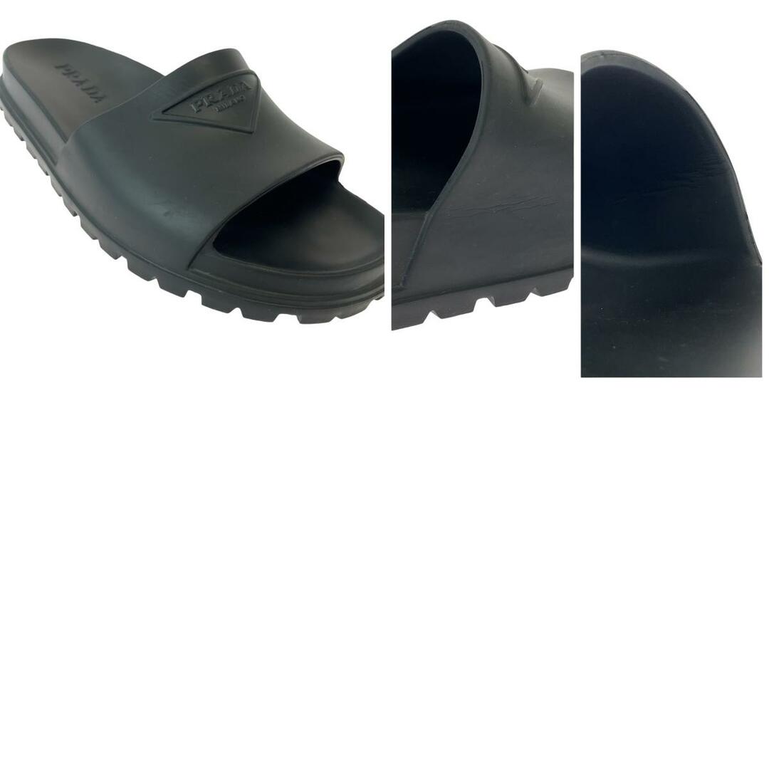 PRADA プラダ スライドサンダル ロゴ 25-26cmくらい ブラック PRADA プラダ スライドサンダル ロゴ 25-26cmくらい ブラック