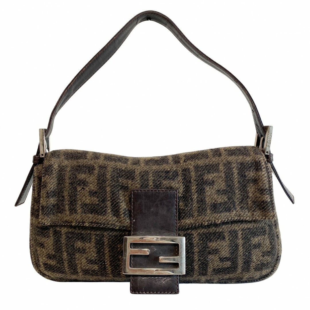 FENDI - 【FENDI / フェンディ】ズッカ ウール バゲット バケット ショルダーバッグ