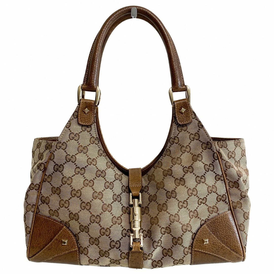 GUCCI - 【GUCCI / グッチ】ネイルヘッド ジャッキー ＧＧキャンバス ブラウン ハンドバッグ