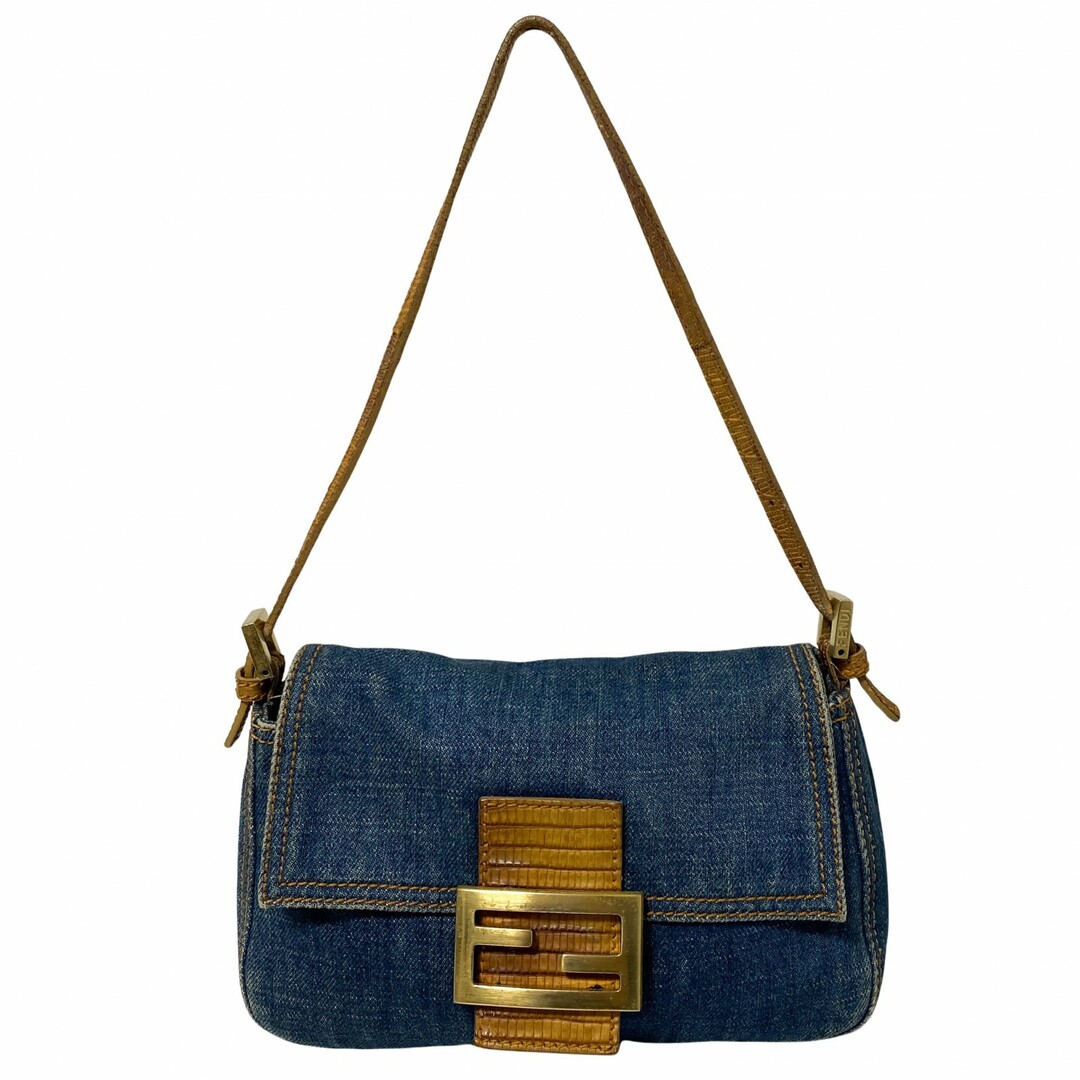 FENDI - 【FENDI / フェンディ】デニム ミニ マンマバケット ショルダーバッグ