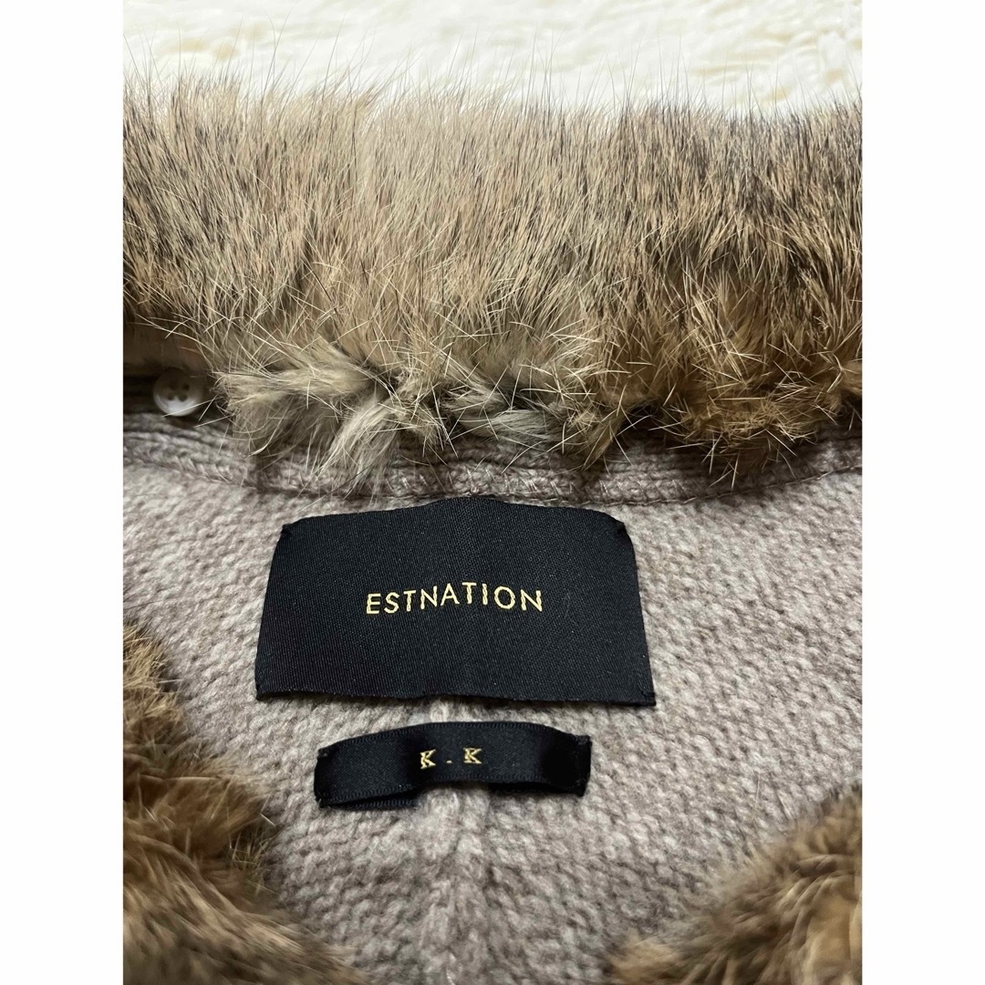 ESTNATION エストネーション ラビットファー ニット ポンチョ ウール ESTNATION エストネーション ラビットファー ニット ポンチョ ウール