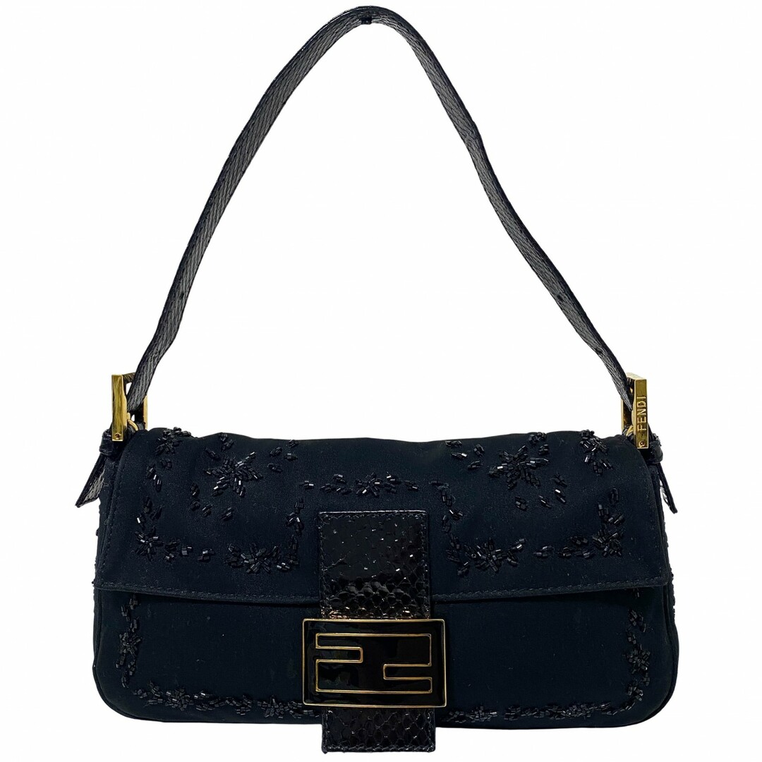 FENDI - 【FENDI / フェンディ】ブラック バゲット マンマバケット ビーズ  バッグ ショルダーバッグ